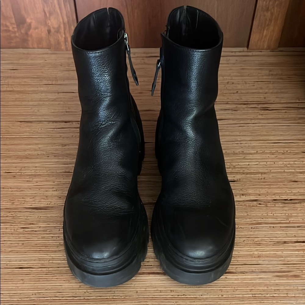 Paul Green Black Combat Moto Boots